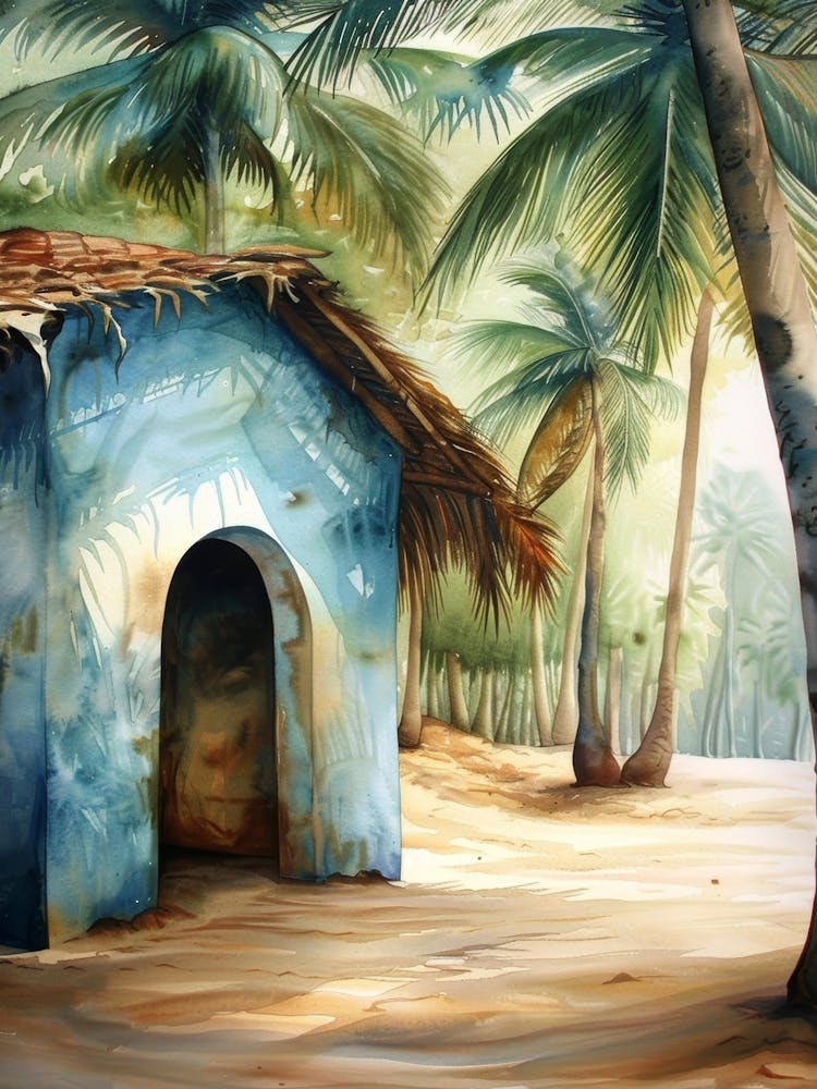 Hütte am Strand