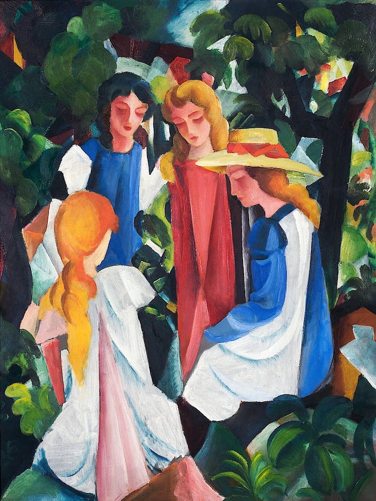 Four Girls, August Macke