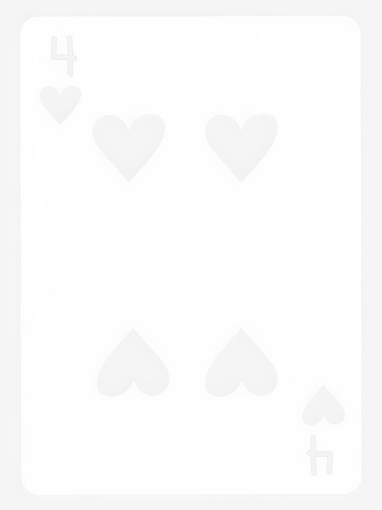 Four Hearts On A White Background