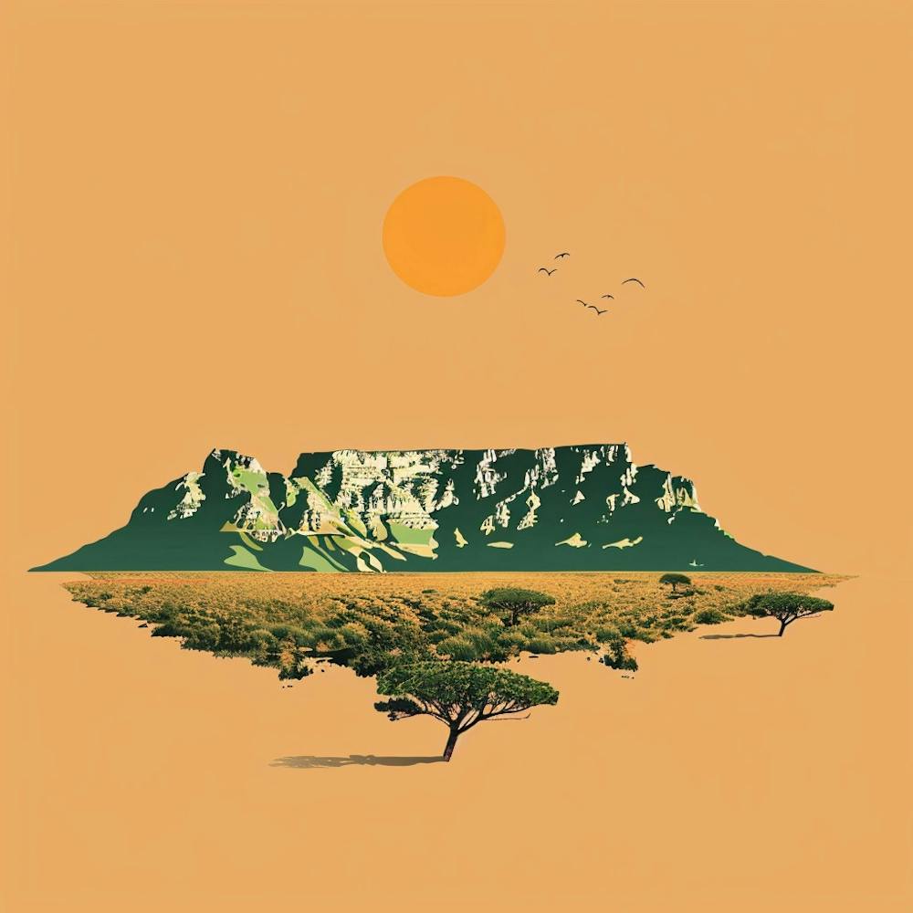 A Table Mountain In Cape Town Minimal Illustrati 1720033756 3