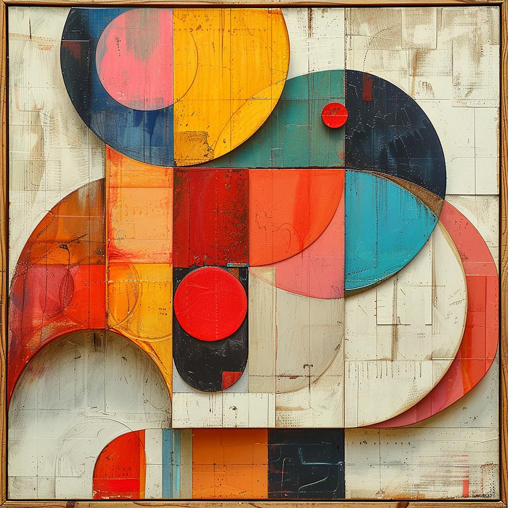 Abstract Painting 8 - colorful cubism, cubism, cubist art,    abstract art, abstract painting  city wall art, colorful wall art, home decor, minimal art, modern wall art, wall art, wall decoration, wall print colourful wall art, decor wall art, digital ar