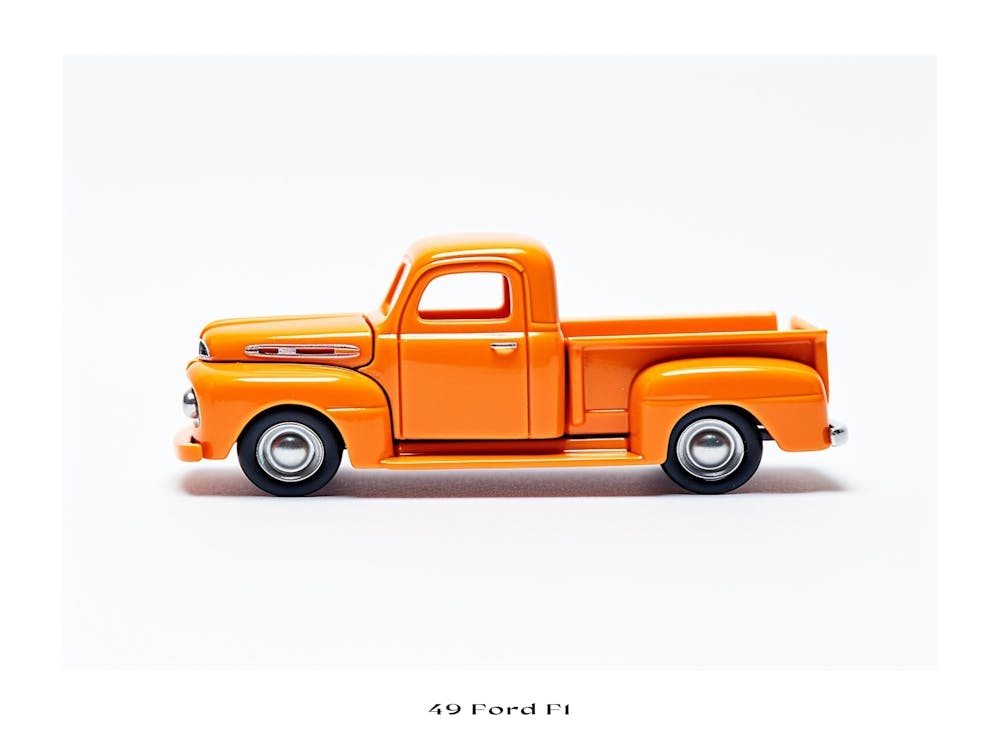 Toy Car 49 Ford F1 Orange Poster