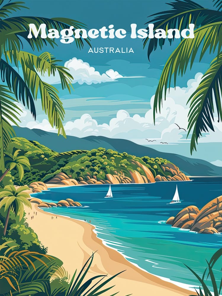 Magnetic Island Australia Coral Sea Travel Art