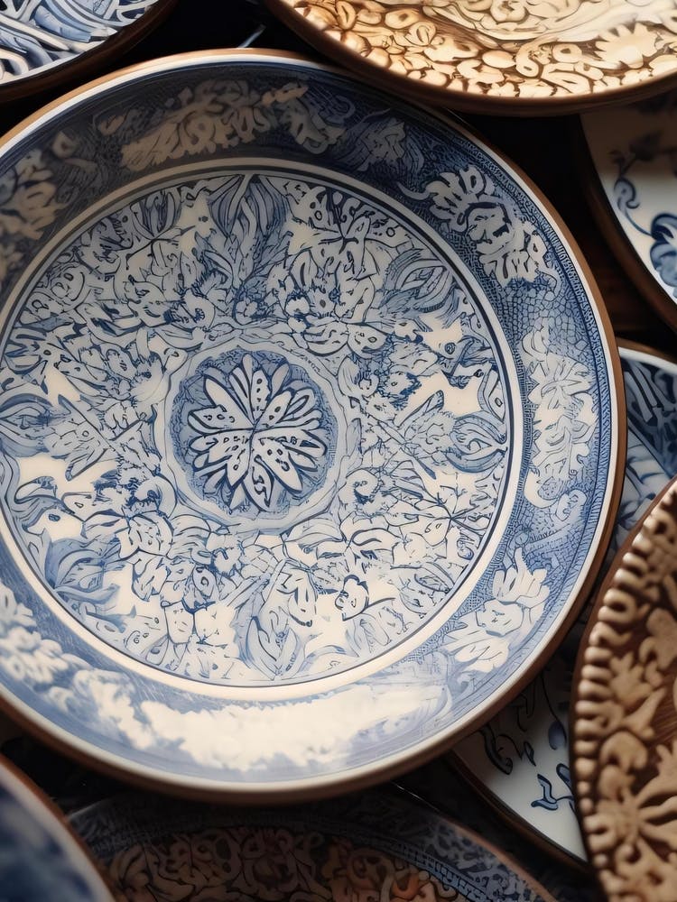 Blue And White Plates 3