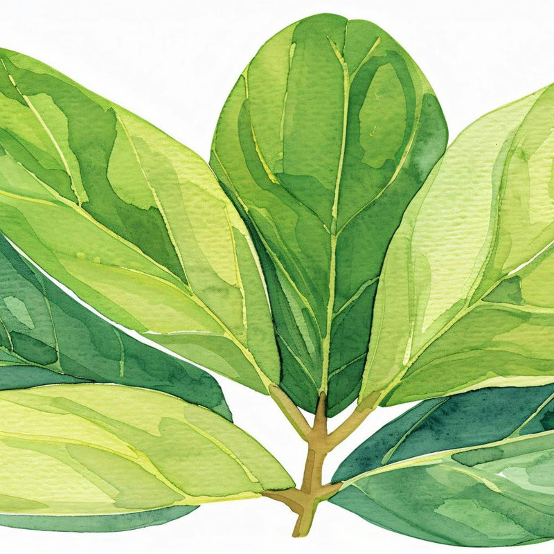 Green Leaves Watercolor Painting