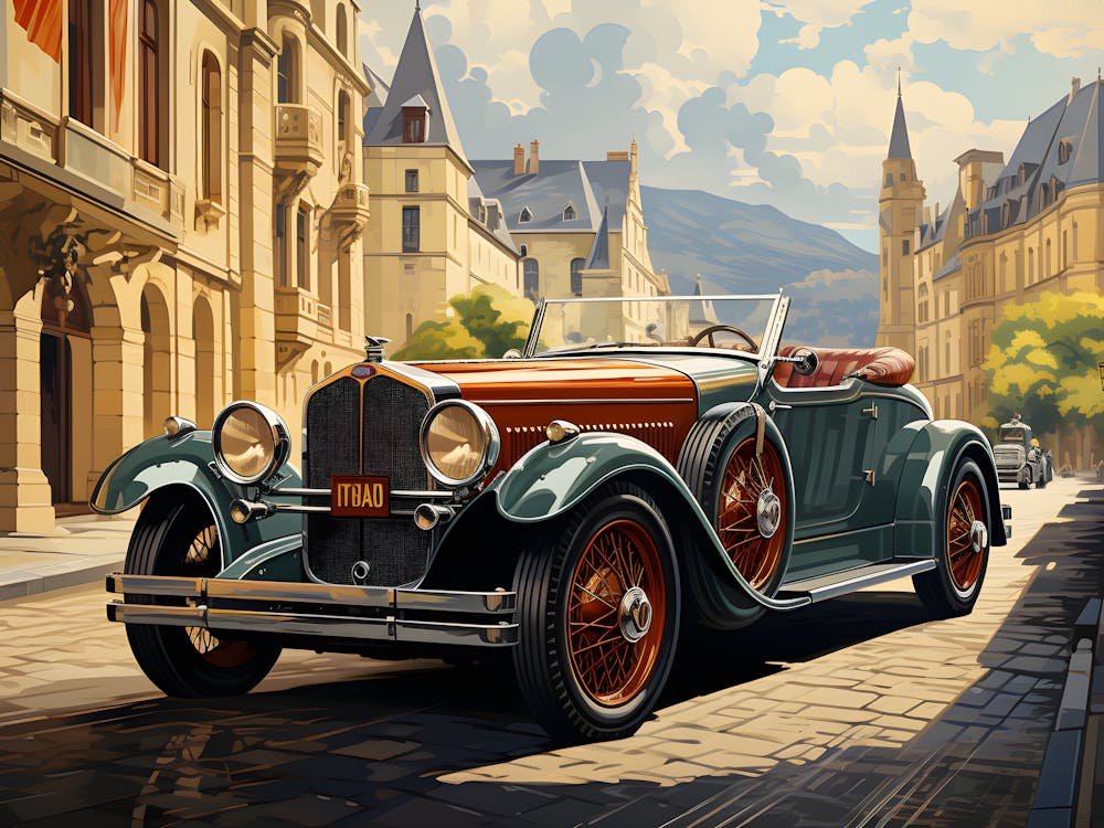 Timeless Journey – Classic Car Poster For Home Decor