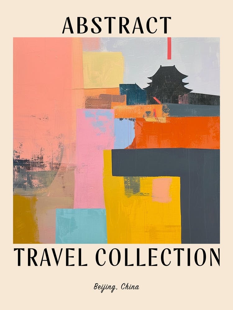 Collection Voyage Abstrait Affiche Beijing China 1