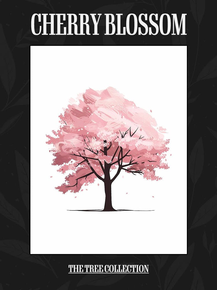 Cherry Blossom Tree Pixel Illustration 4 Poster