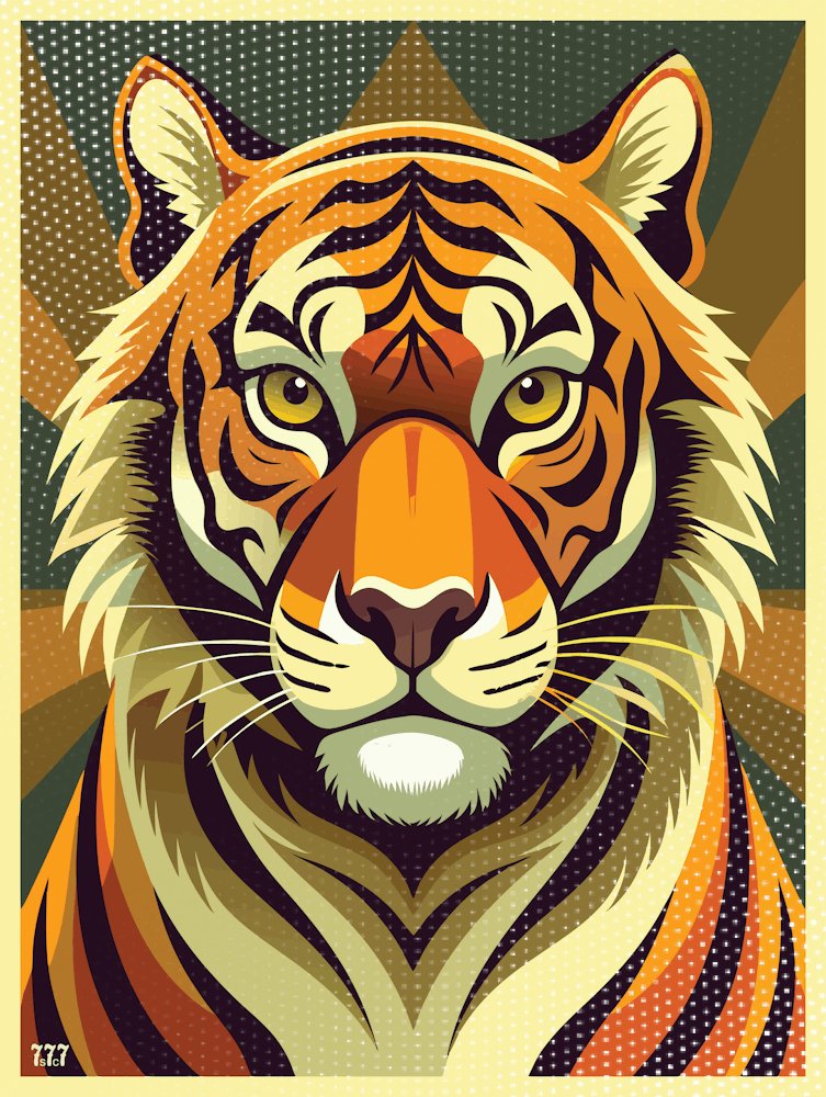 Vintage Siberian Tiger