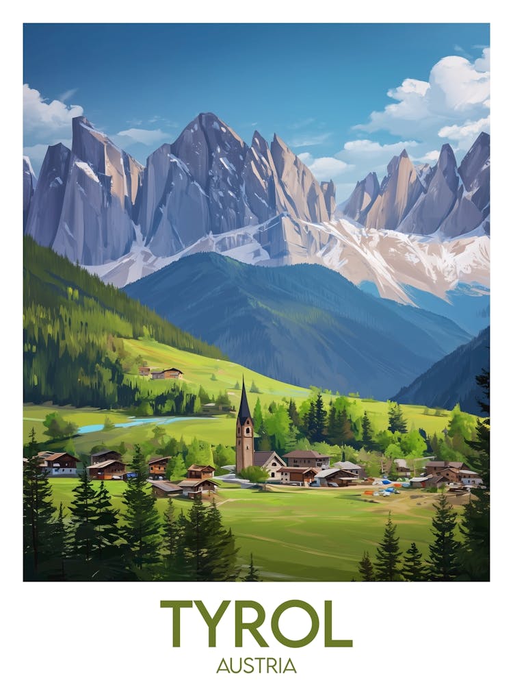 Reiseplakat Tirol