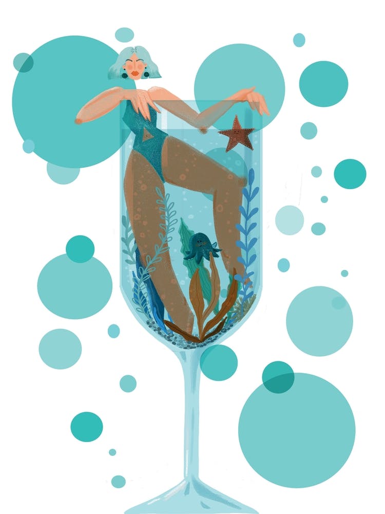 Bubble Girl And Starfish