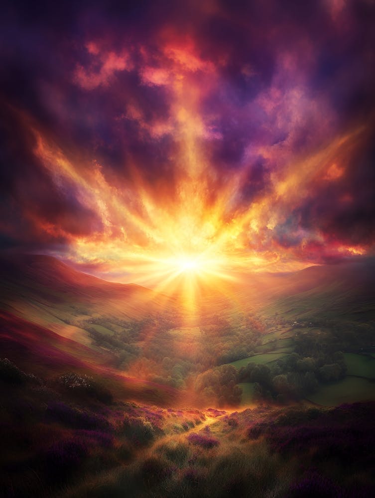 Sunrise Over The Valley