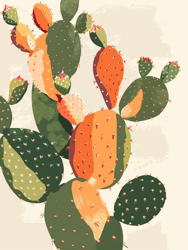 Prickly Pear Cactus Minimalist 4