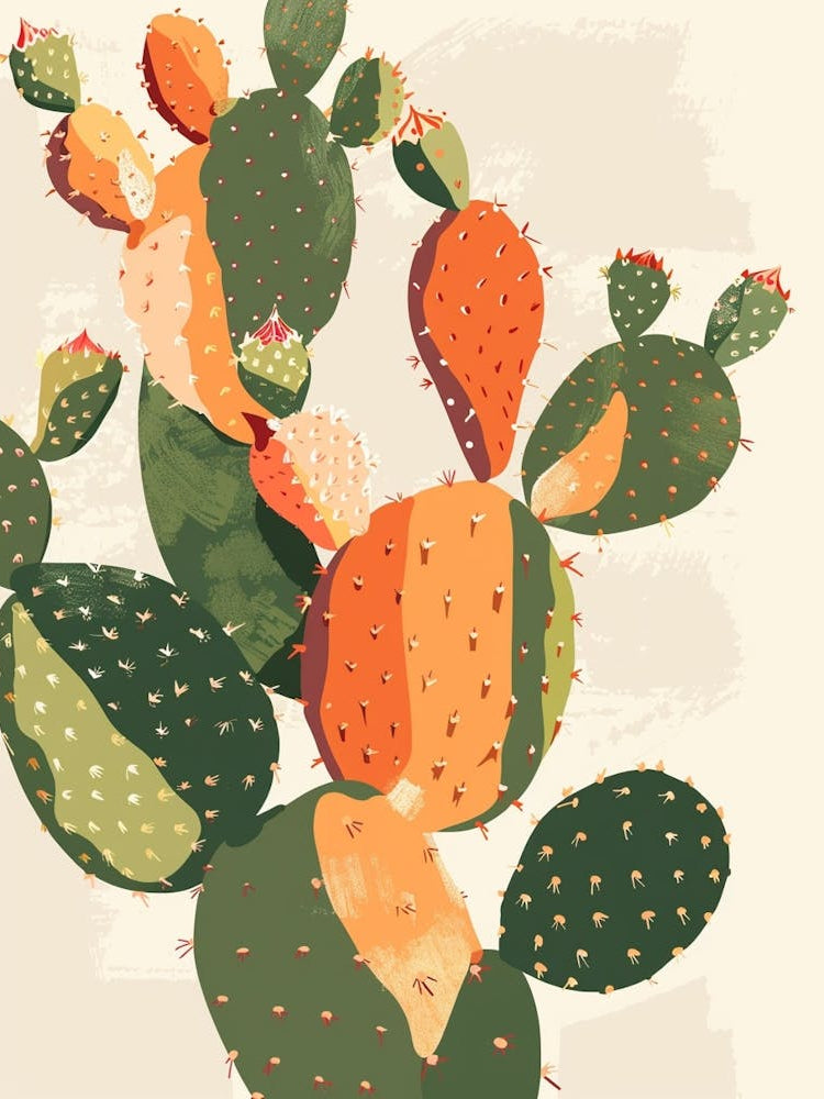 Prickly Pear Cactus Minimalist 4