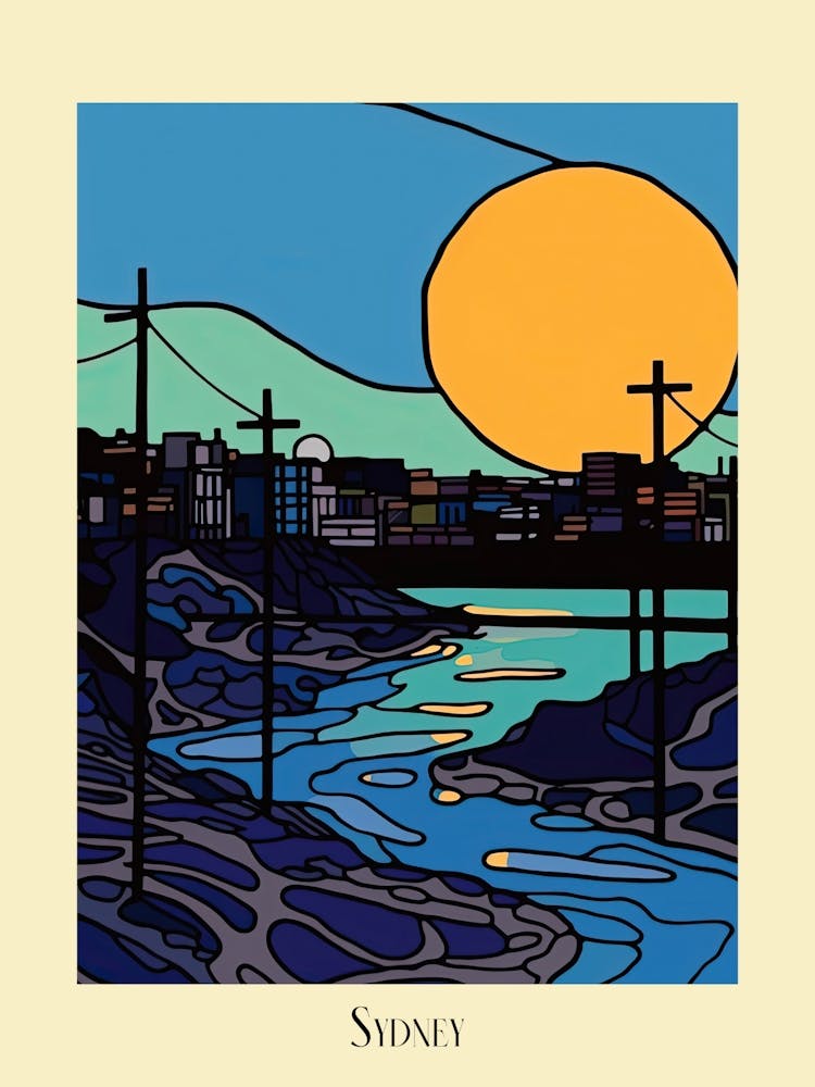 Poster Of Minimal Design Style Of Sydney, Australia 4