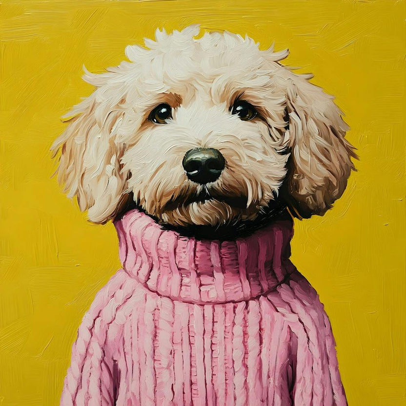 Goldendoodle Yellow And Pink 3