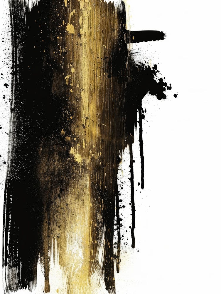 Gold And Black Canvas Print 74