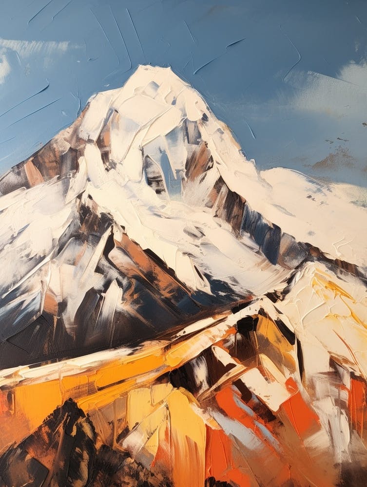 Mont Blanc France 3 Mountain Painting