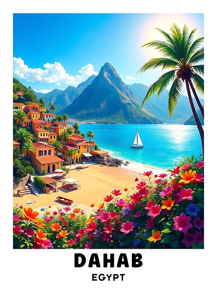 Dahab - Egypt Vintage Travel Poster 3
