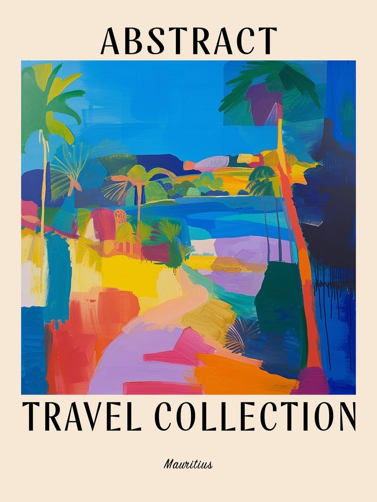 Abstract Travel Collection Poster Mauritius 2