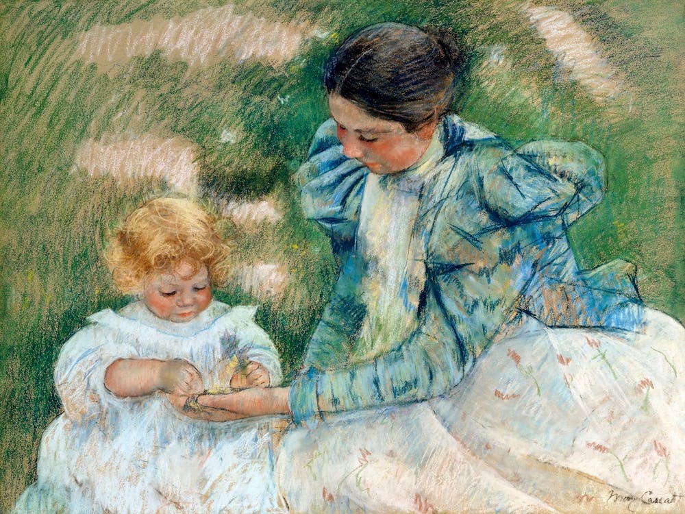 Mother Playing with Child (ca. 1897), Mary Cassatt