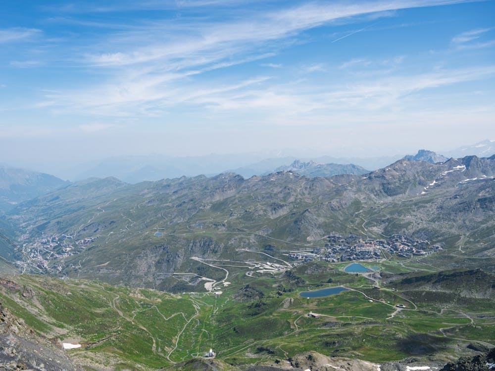The village of Val Thorens in France - french alps mountains at high altitude - summer travel photography by Christa Stroo Photography