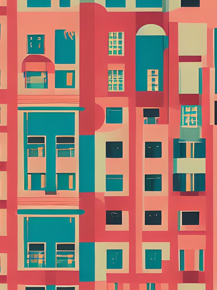 Blocs Urbains Roses Animés