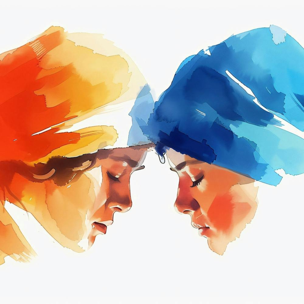 Two Women With A Pearl Turban
