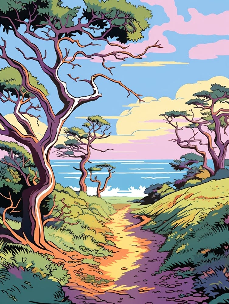 The Norfolk Coast Path England 1 Hike Illustration