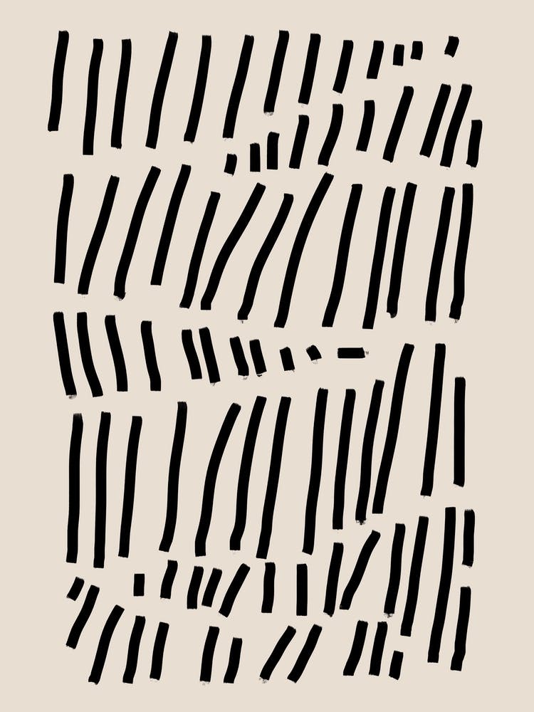 Lignes Noires Sur Fond Beige Crème