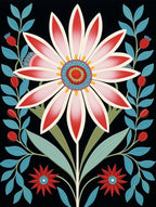 Flower Motif Painting Edelweiss 3