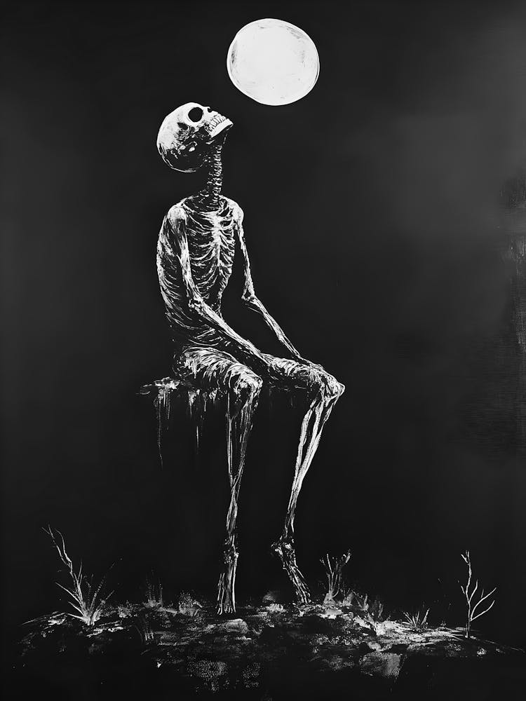Skeleton In The Moonlight