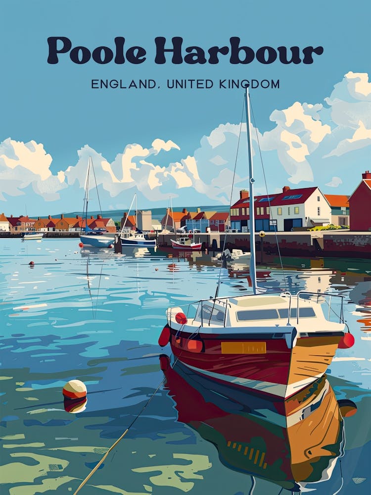 Poole Harbour England Art Illustration