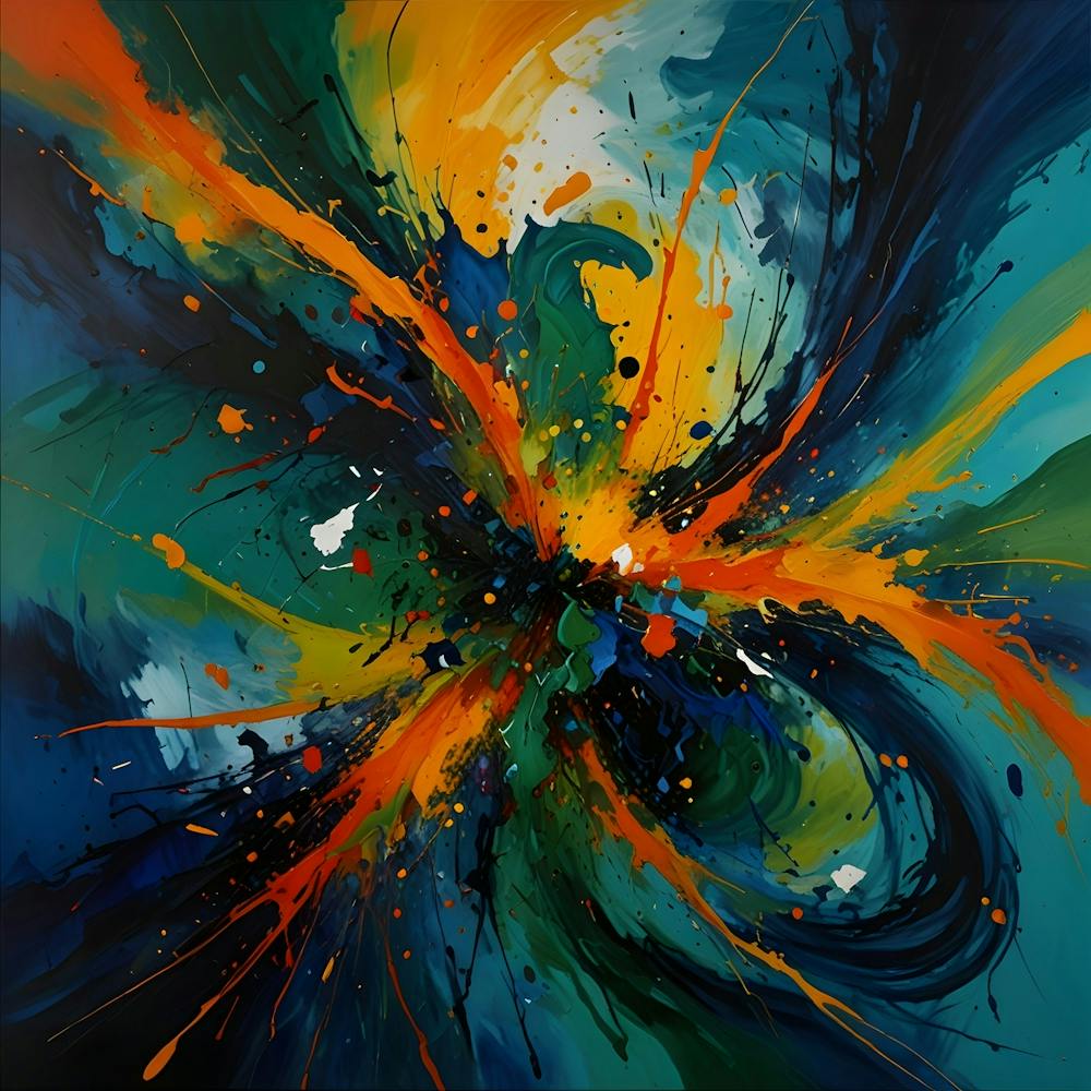 A mesmerizing swirl of vibrant colors