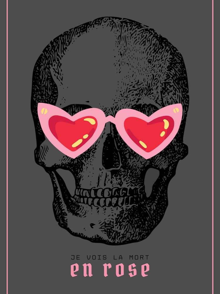 Rose Tinted Glasses Skull