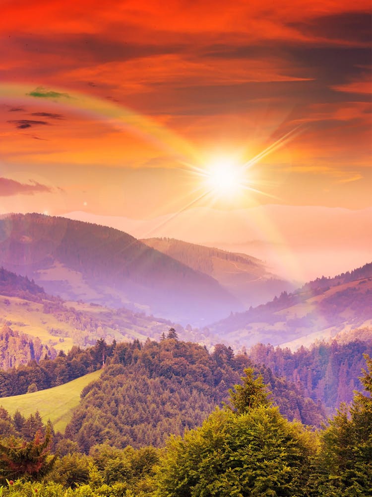 Rainbow Over The Mountains