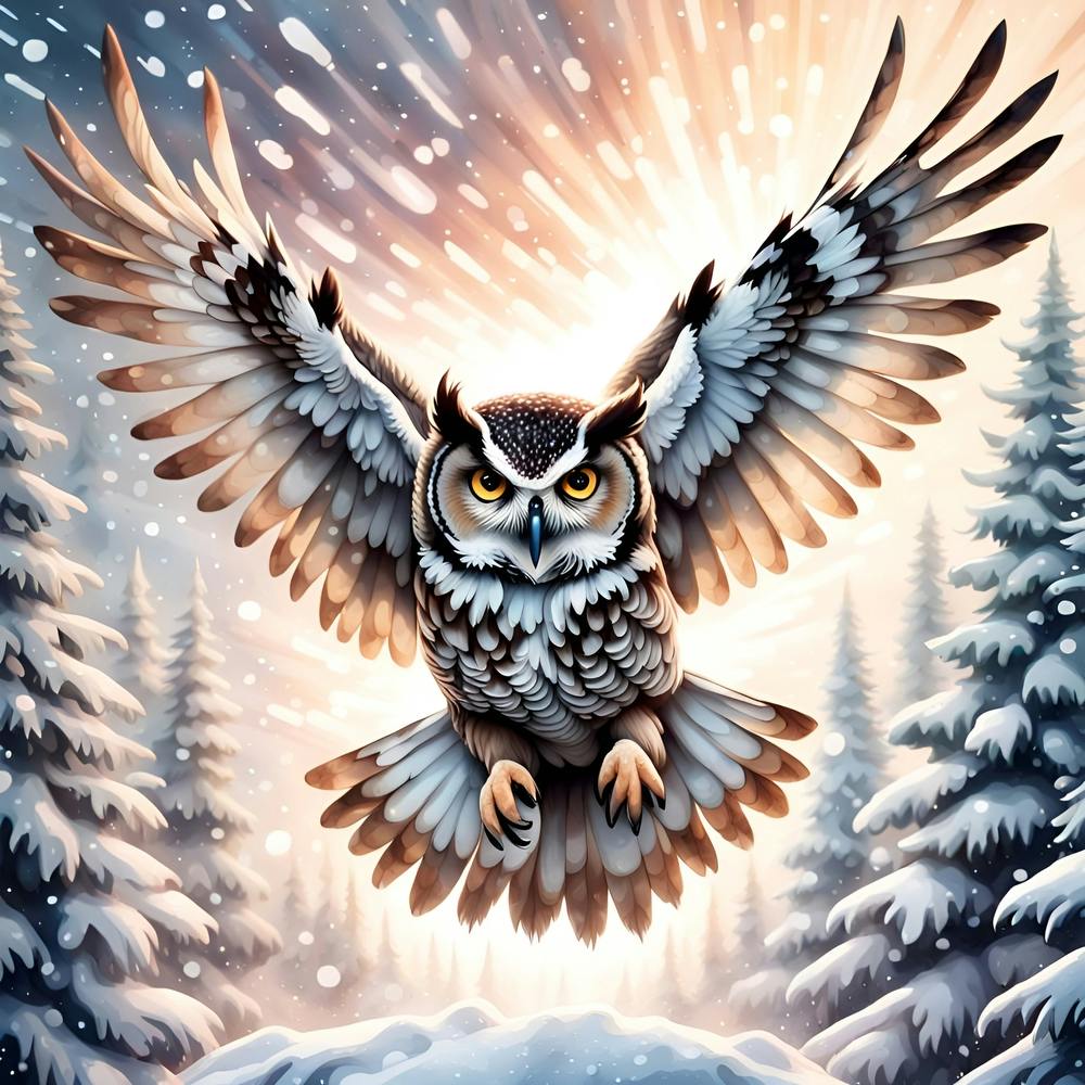 Winter owl