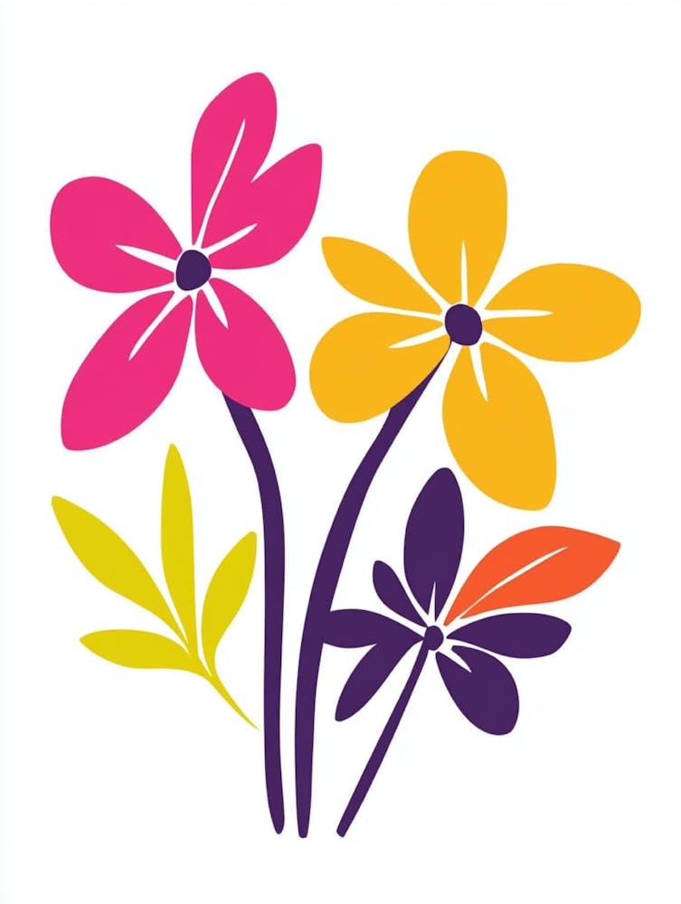 Flowers On A White Background 22