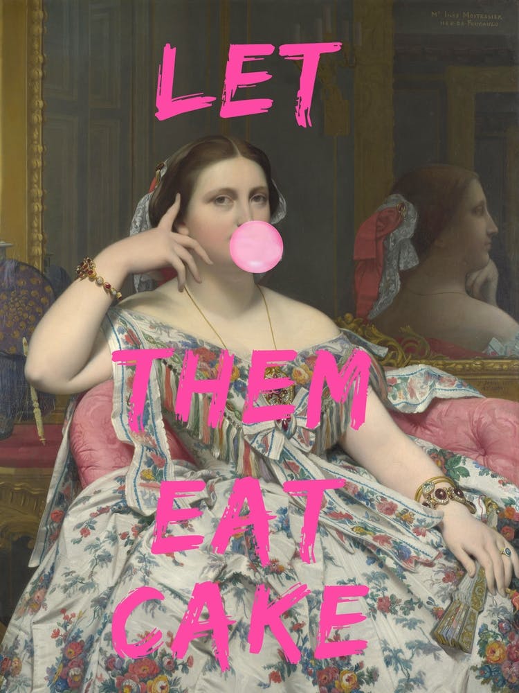 Let Them Eat Cake, Bubble Gum Vintage Portrait