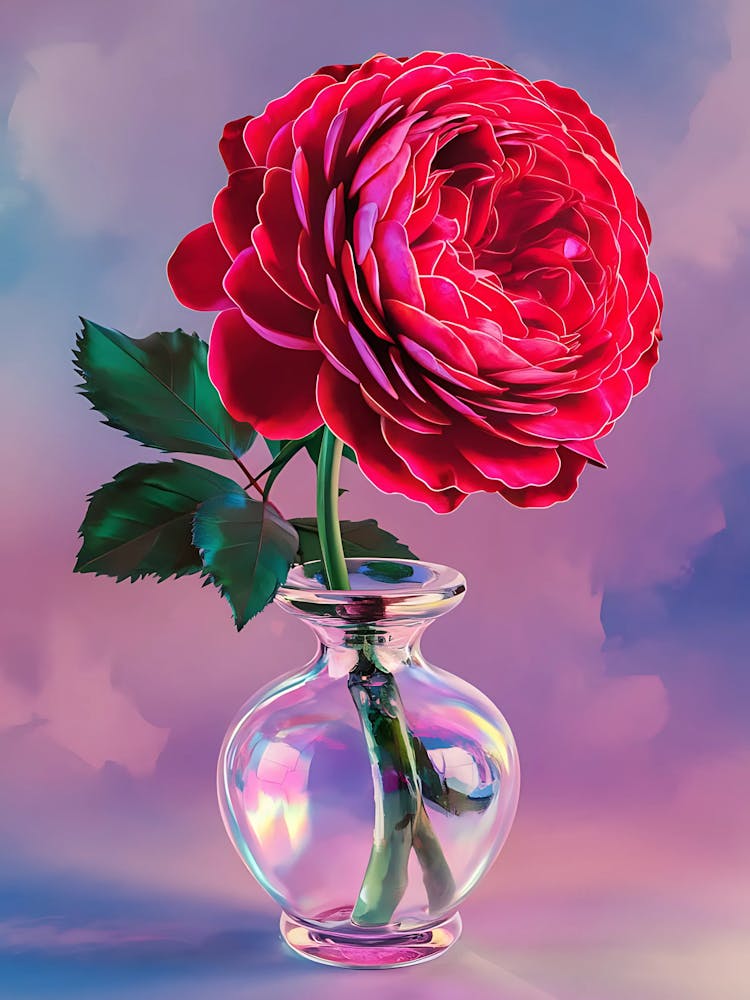 Red Rose In A Vase