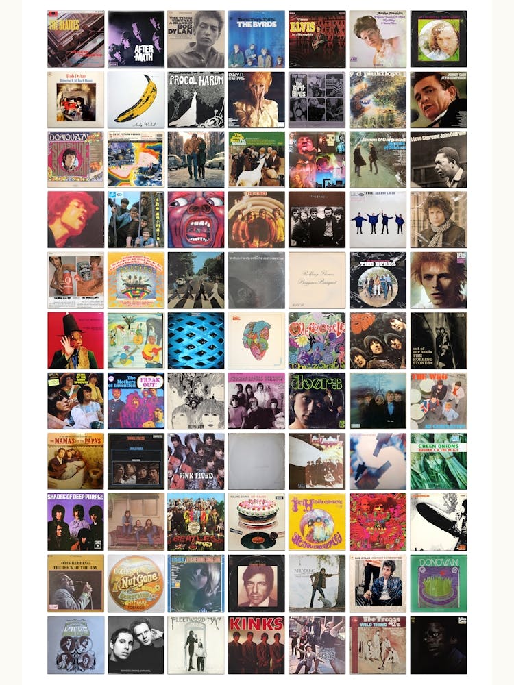 60s Music - Vinyl Covers - - 1960s Art Print by Fy!