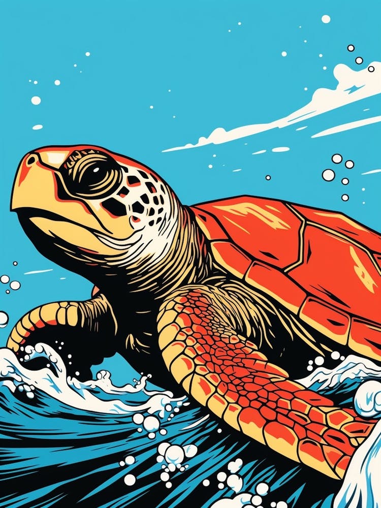 Comic Style Sea Turtle 3