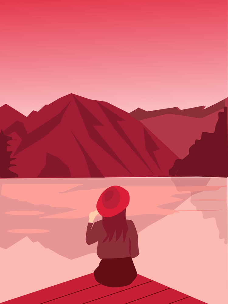 Evening by riverside