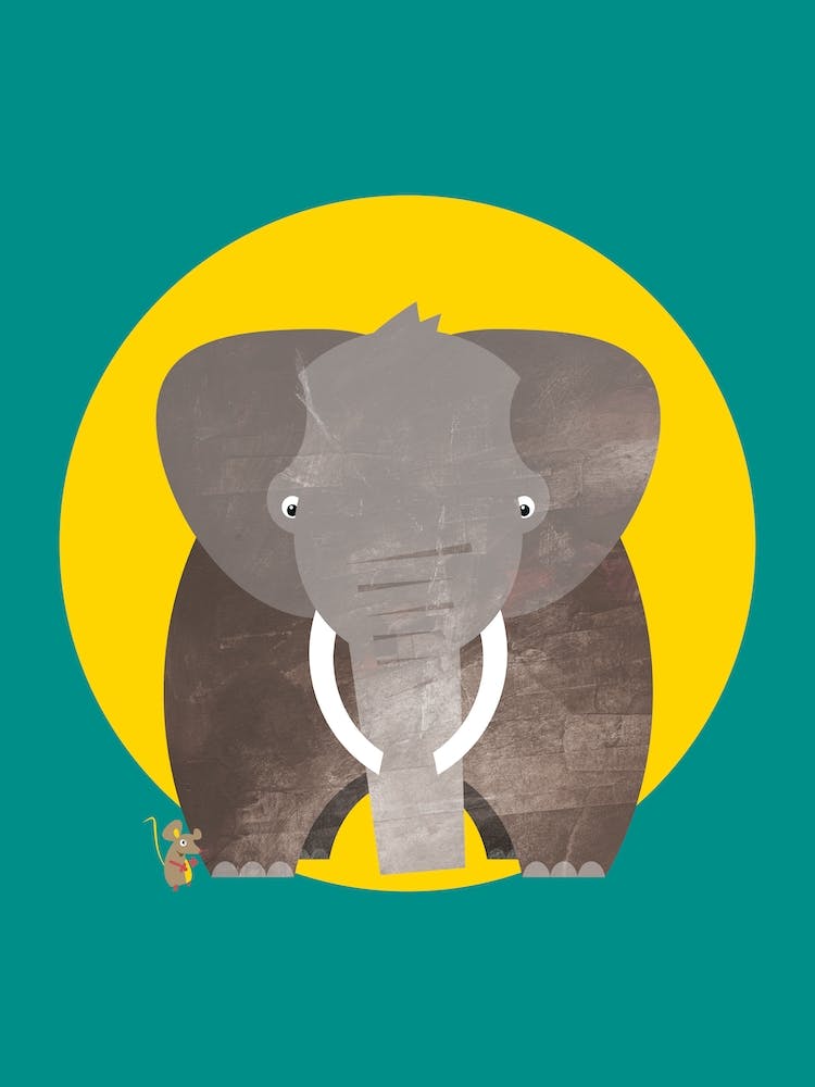 Friends Elephant and Mouse