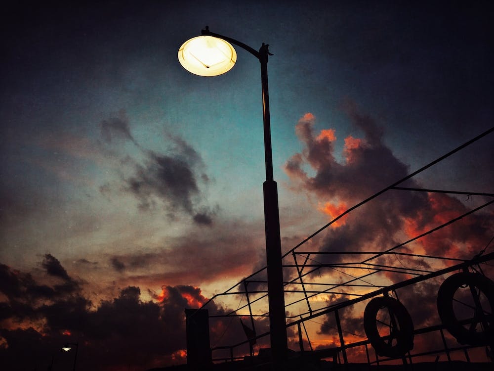 Street Light At Twilight