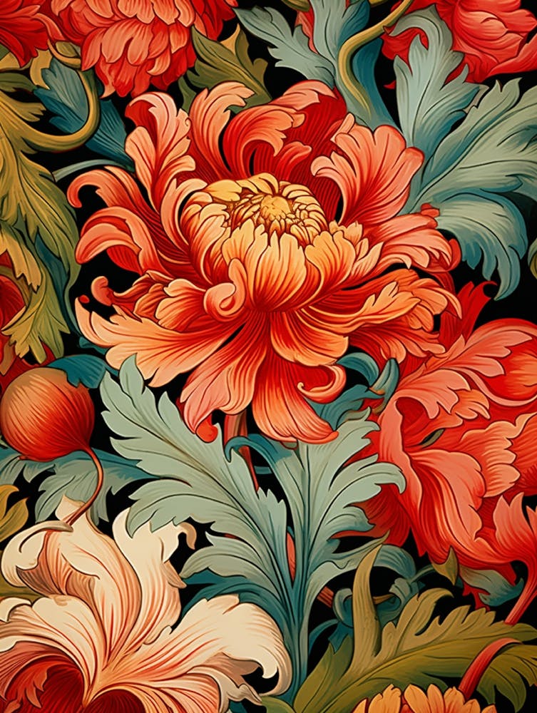 Russian Floral Wallpaper