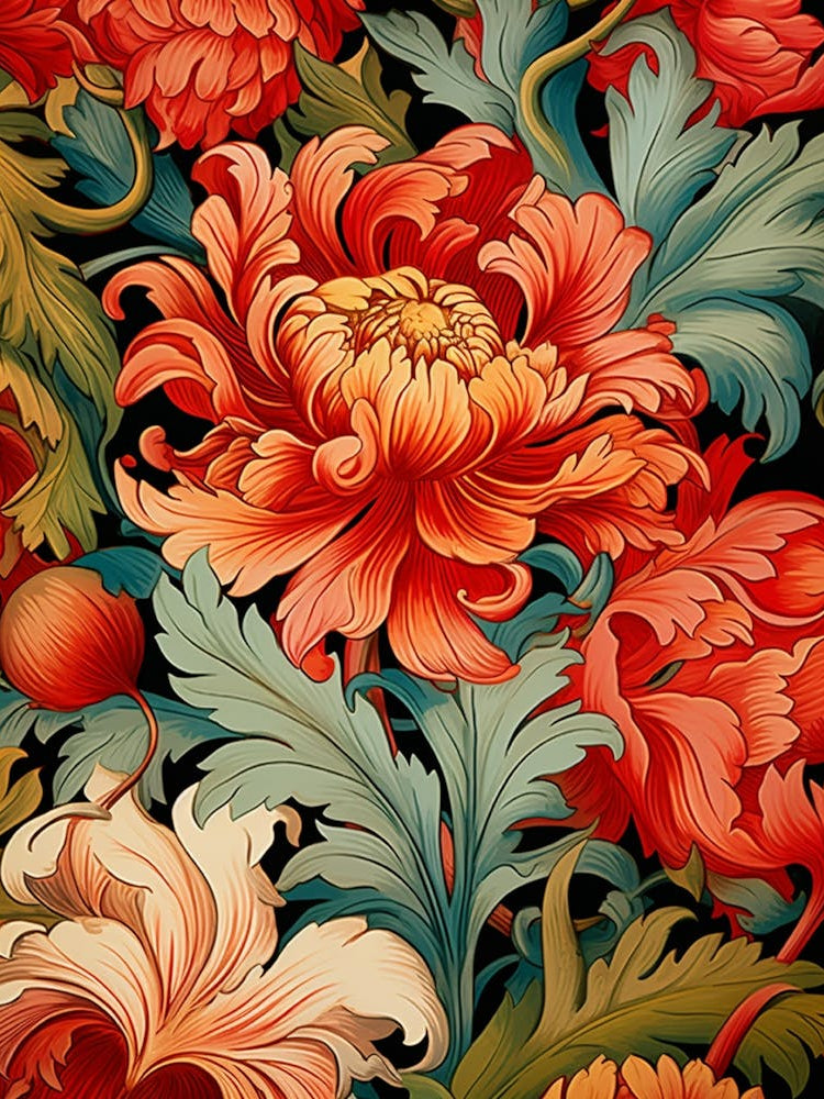 Russian Floral Wallpaper
