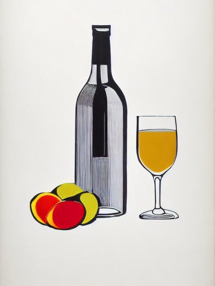 Brass Monkey Picasso Line Drawing Cocktail Poster