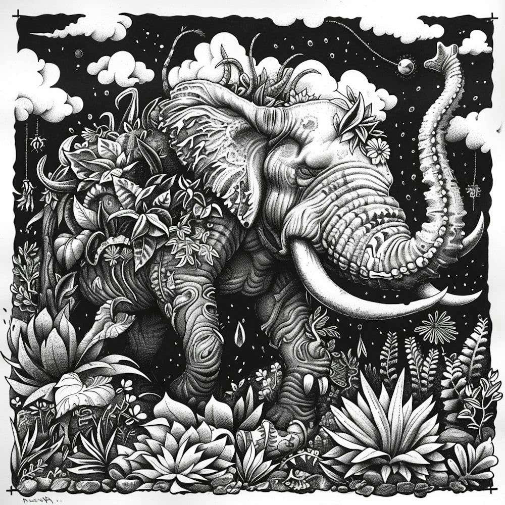 Elephant In The Jungle