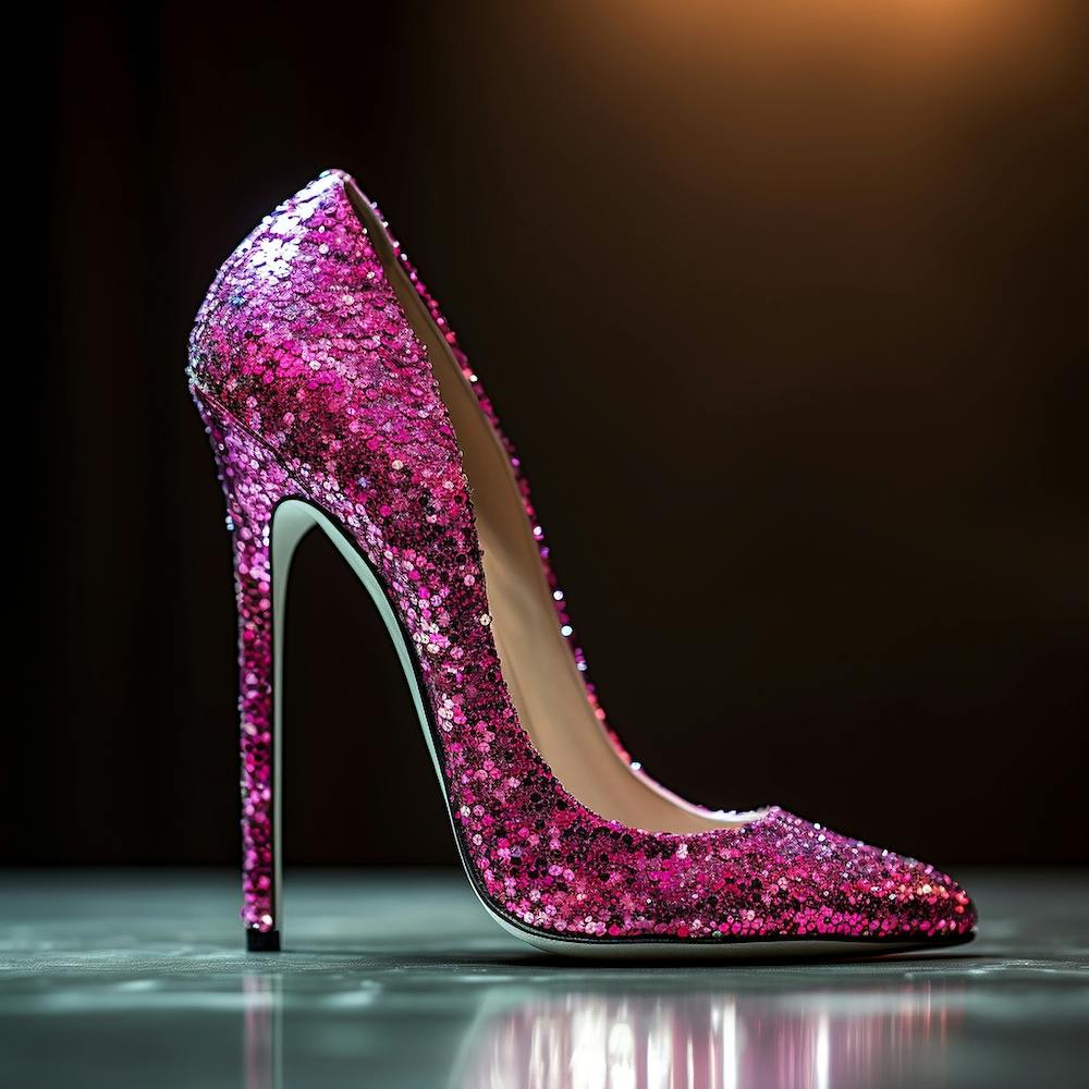 Barbie Hot Pink Sequin Stilleto